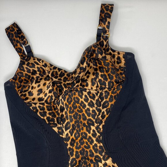 Agent Provocateur Bessie Leopard Brown Silk Dress UK12 Large New - Picture 10 of 16